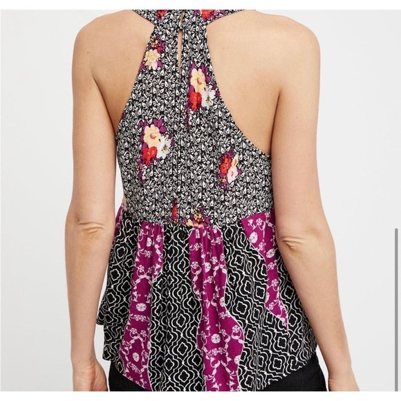 Free People / Dream Darlin’ Tank / Boho Floral Sleeveless Top / NWT - Picture 3 of 3